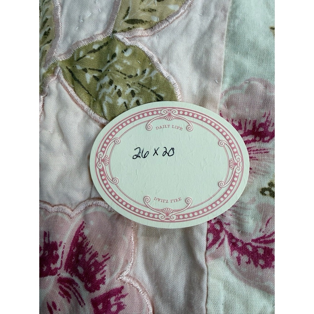Liz Claiborne Patchwork Sham (1) Pink Roses Quilted Cottagecore Farmhouse Std - Picture 13 of 13